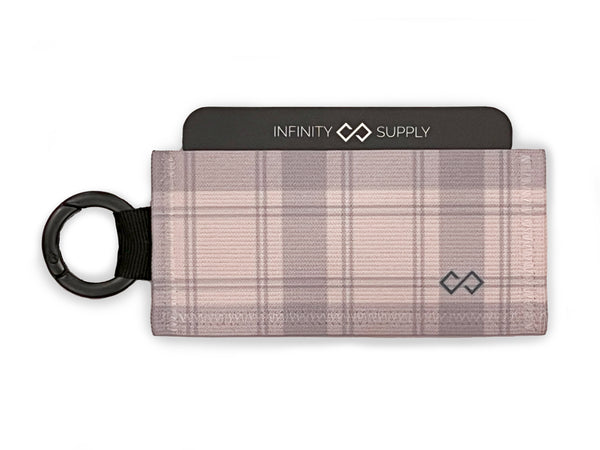 Flannel - Cream n Grey Elastic Wallet – Infinity Supply