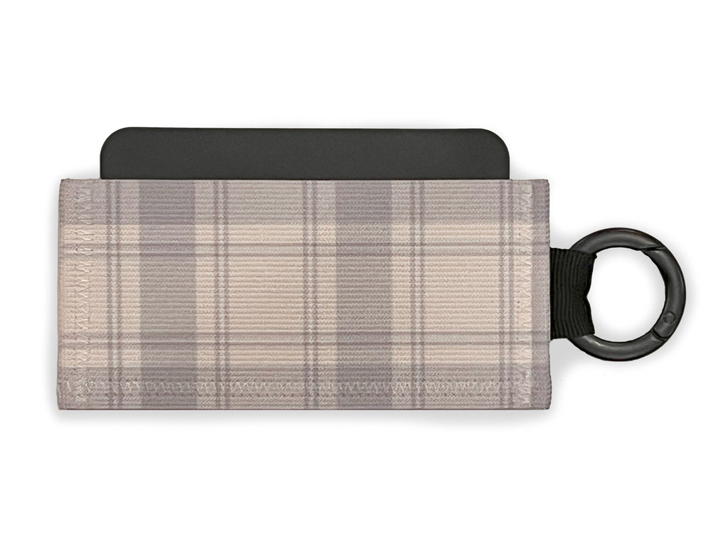 Flannel - Cream n Grey Elastic Wallet